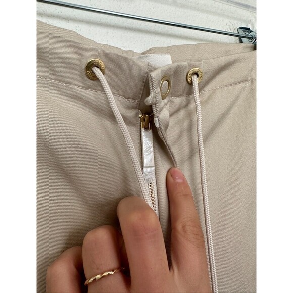 DION LEE Eyelet Tie Parachute Pant Cargo Straight Leg Chalk White Medium Y2K NEW - Picture 4 of 16